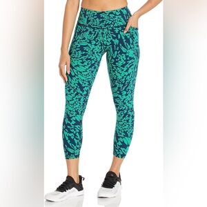 Sweaty Betty Women's Green Patterned 7/8 Leggings
